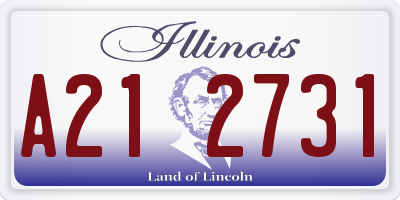 IL license plate A212731
