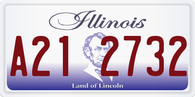 IL license plate A212732