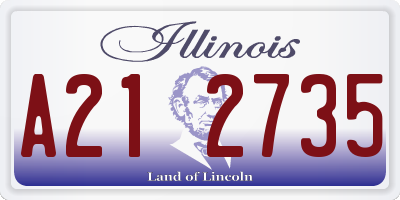 IL license plate A212735