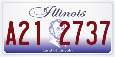 IL license plate A212737