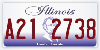 IL license plate A212738
