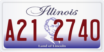 IL license plate A212740