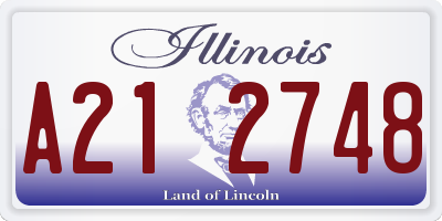IL license plate A212748