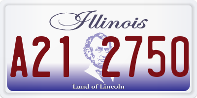 IL license plate A212750