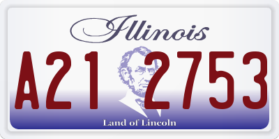 IL license plate A212753