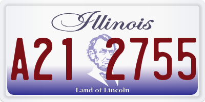 IL license plate A212755