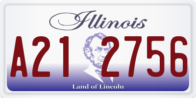IL license plate A212756