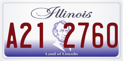 IL license plate A212760