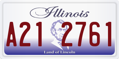 IL license plate A212761
