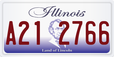 IL license plate A212766