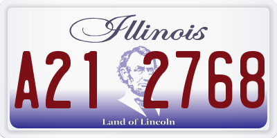 IL license plate A212768