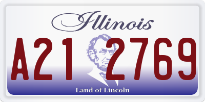 IL license plate A212769