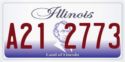 IL license plate A212773