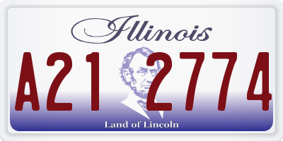 IL license plate A212774