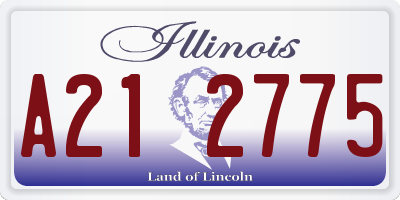 IL license plate A212775