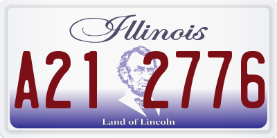 IL license plate A212776