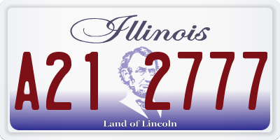 IL license plate A212777