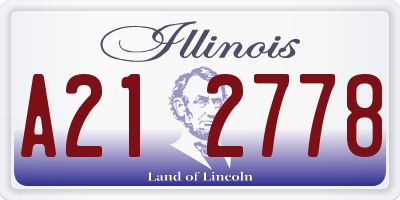 IL license plate A212778
