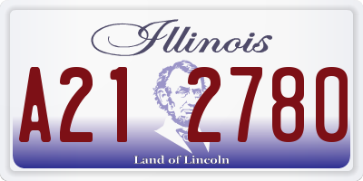 IL license plate A212780