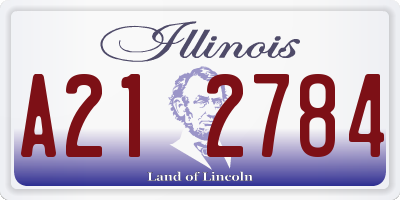IL license plate A212784