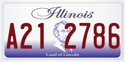 IL license plate A212786