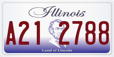 IL license plate A212788