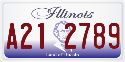 IL license plate A212789