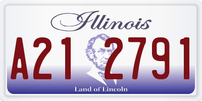IL license plate A212791