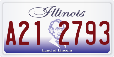 IL license plate A212793