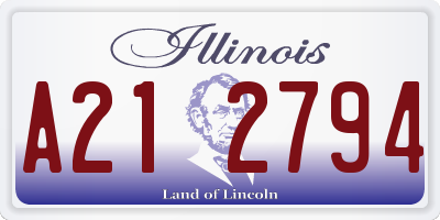 IL license plate A212794