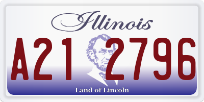 IL license plate A212796