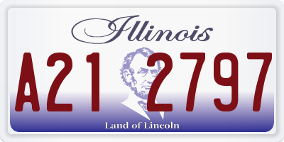 IL license plate A212797