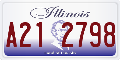 IL license plate A212798