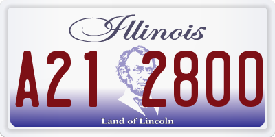 IL license plate A212800