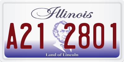 IL license plate A212801
