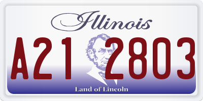 IL license plate A212803