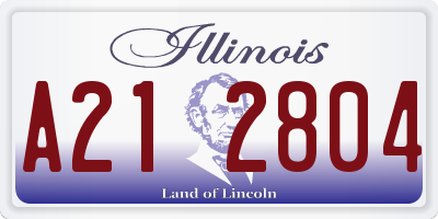 IL license plate A212804