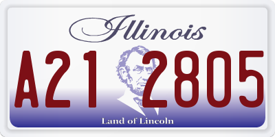 IL license plate A212805