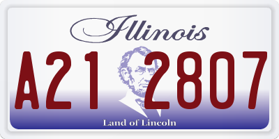 IL license plate A212807