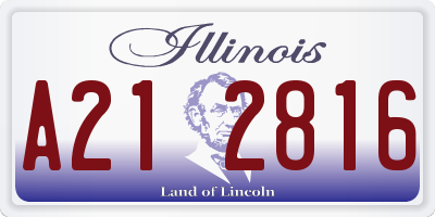 IL license plate A212816