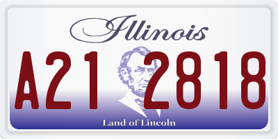 IL license plate A212818