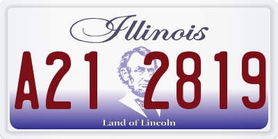 IL license plate A212819