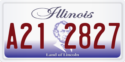 IL license plate A212827
