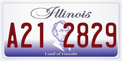 IL license plate A212829
