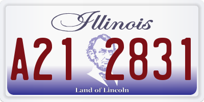 IL license plate A212831