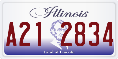 IL license plate A212834