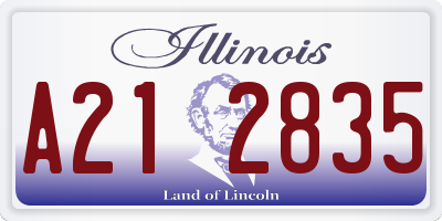 IL license plate A212835
