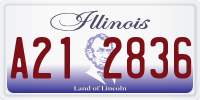 IL license plate A212836