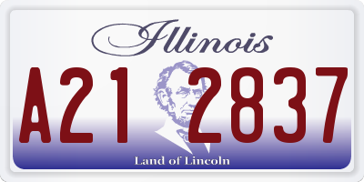 IL license plate A212837