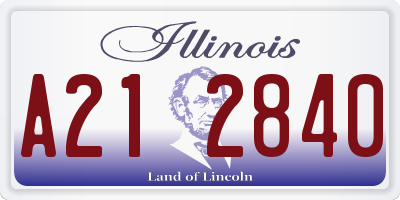 IL license plate A212840
